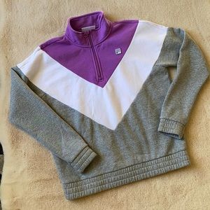 Fila Ekanta 1/4 Zip Color Block Sweatshirt L